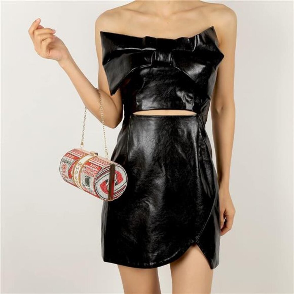 Sparkling Rhinestone Money Bag Clutch - Picture 5 of 7